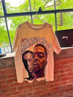 Kid Cudi Moon Man Slim Shady Beige Graphic Crew Neck Men's T-Shirt XL